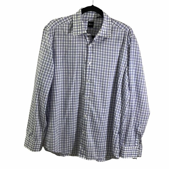 Hugo Boss Other - Hugo Boss Plaid Long Sleeve Dress Shirt Large